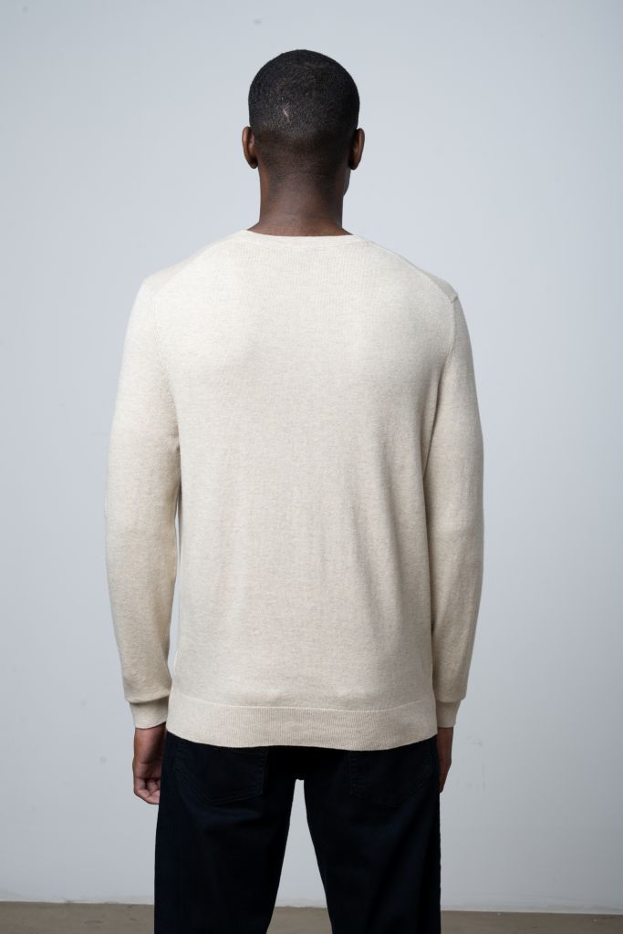 Premium Merino LS Knit in Stone