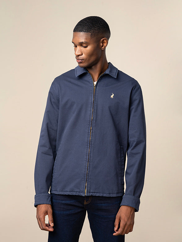Cotton Harrington Jacket in Navy
