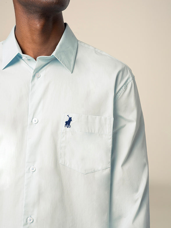 Finley Pocket Work Shirt in Light Blue