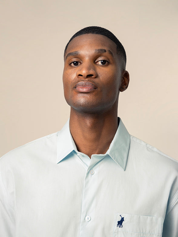 Finley Pocket Work Shirt in Light Blue