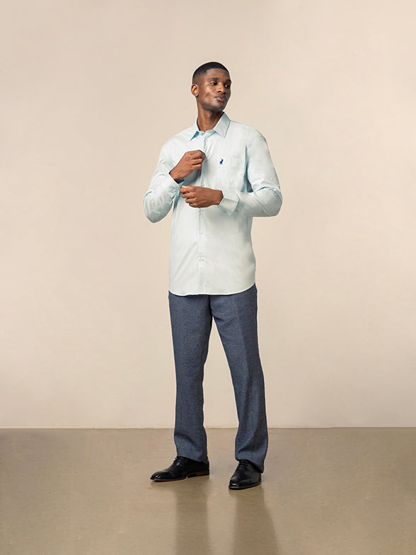 Finley Pocket Work Shirt in Light Blue