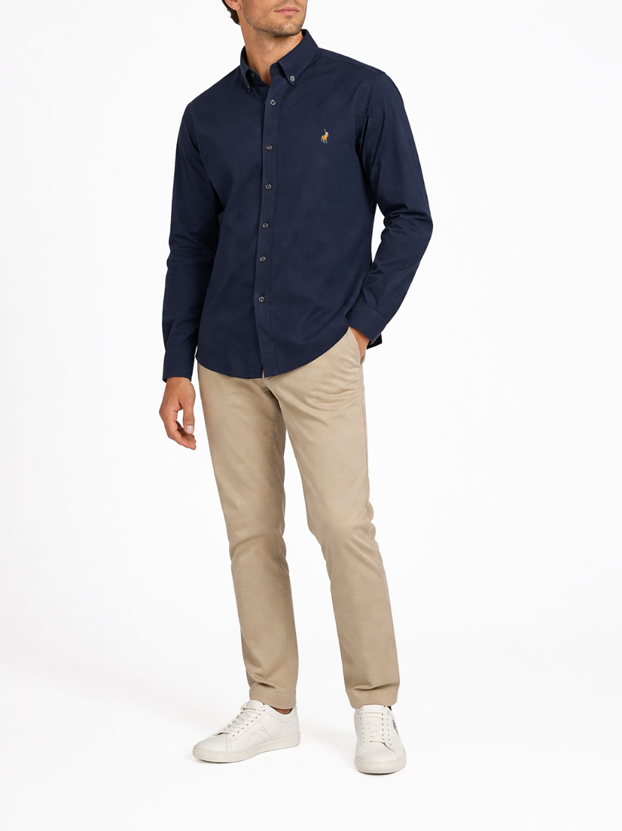 Classic Oxford Long Sleeve Shirt in Navy