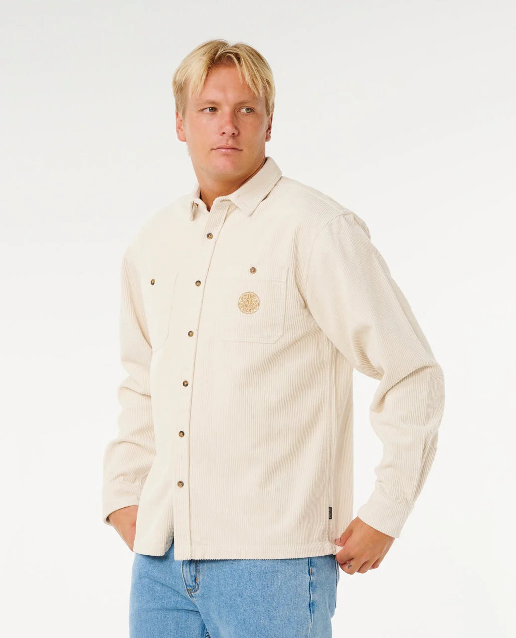 Premium Surf Cord LS Shirt in Sand Dune