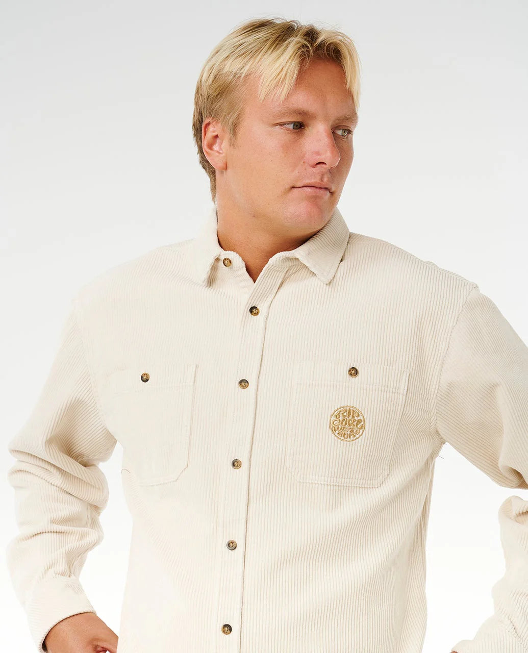 Premium Surf Cord LS Shirt in Sand Dune