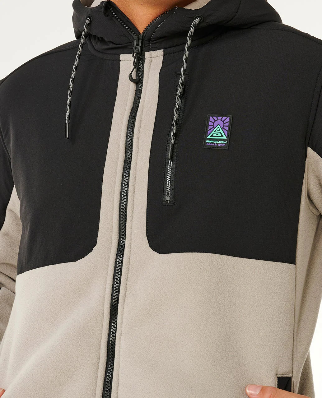 Anti Series Search Zip Fleece in Stone