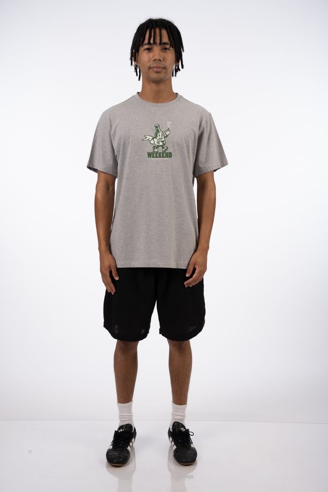 Weekend Jol Tee in Light Heather Grey