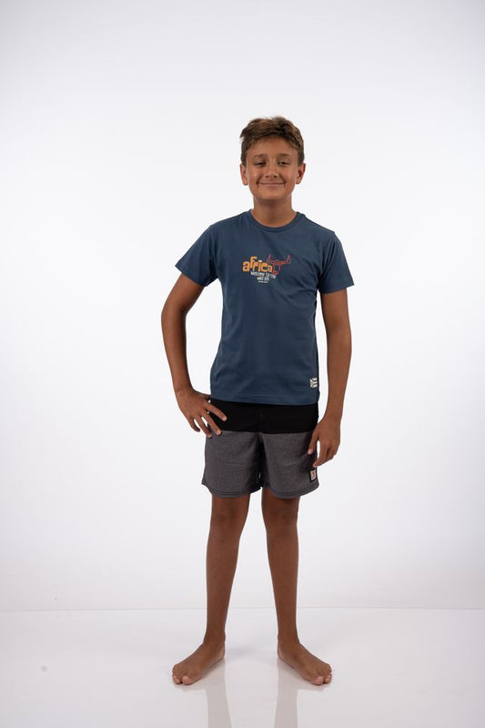 Kids Monkey Bug SS Tee in Granite Grey
