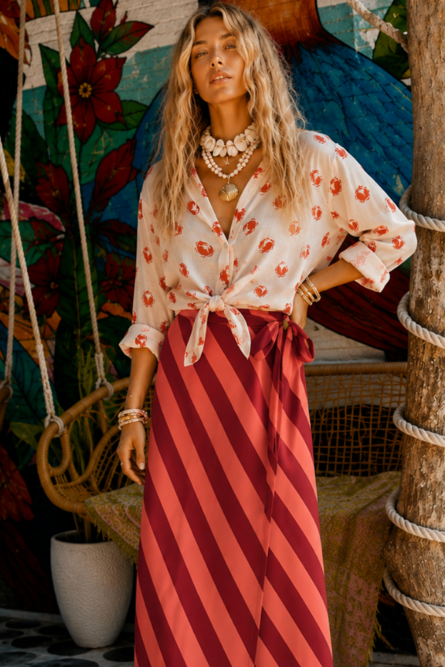 Printed Crab Blouse