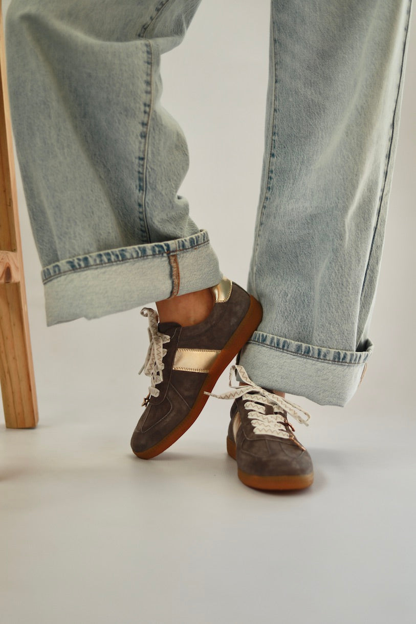 Hazel Suede Sneaker in Moca Moose