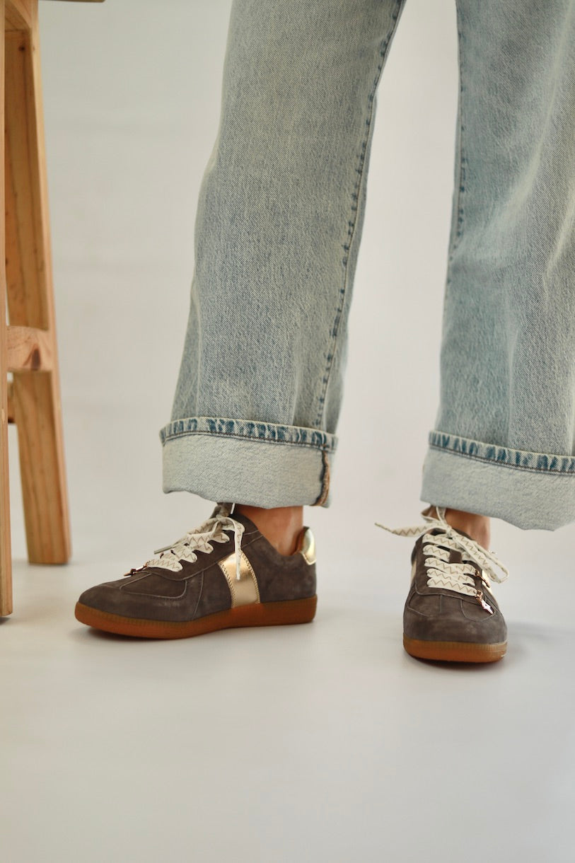 Hazel Suede Sneaker in Moca Moose