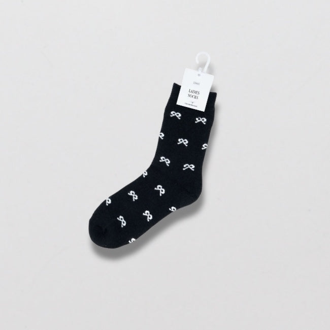Bow-Tique Black Fluffy Socks
