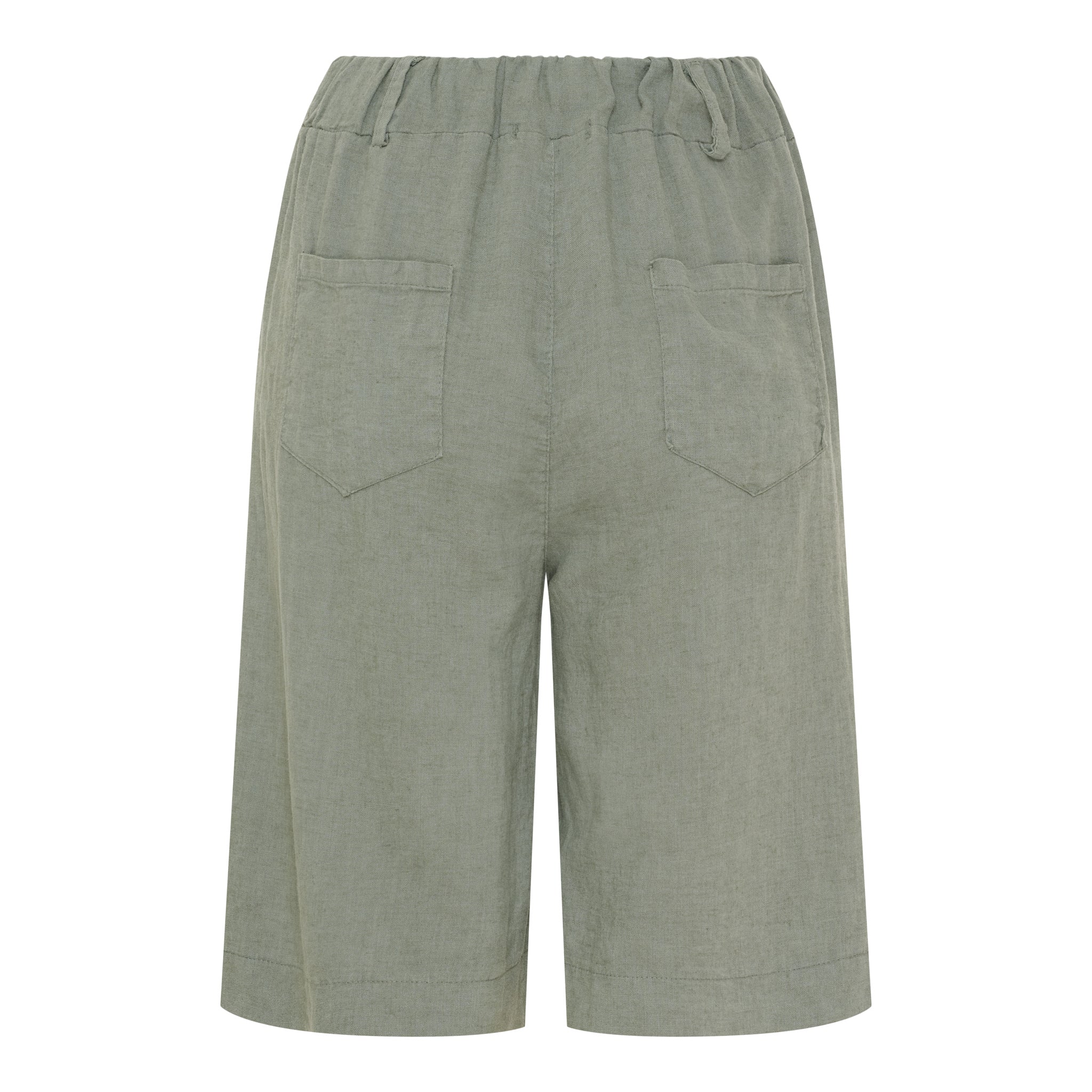 Jessica Linen Shorts in Military