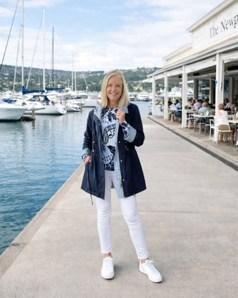 Highland Reversible Jacket in Navy Blue