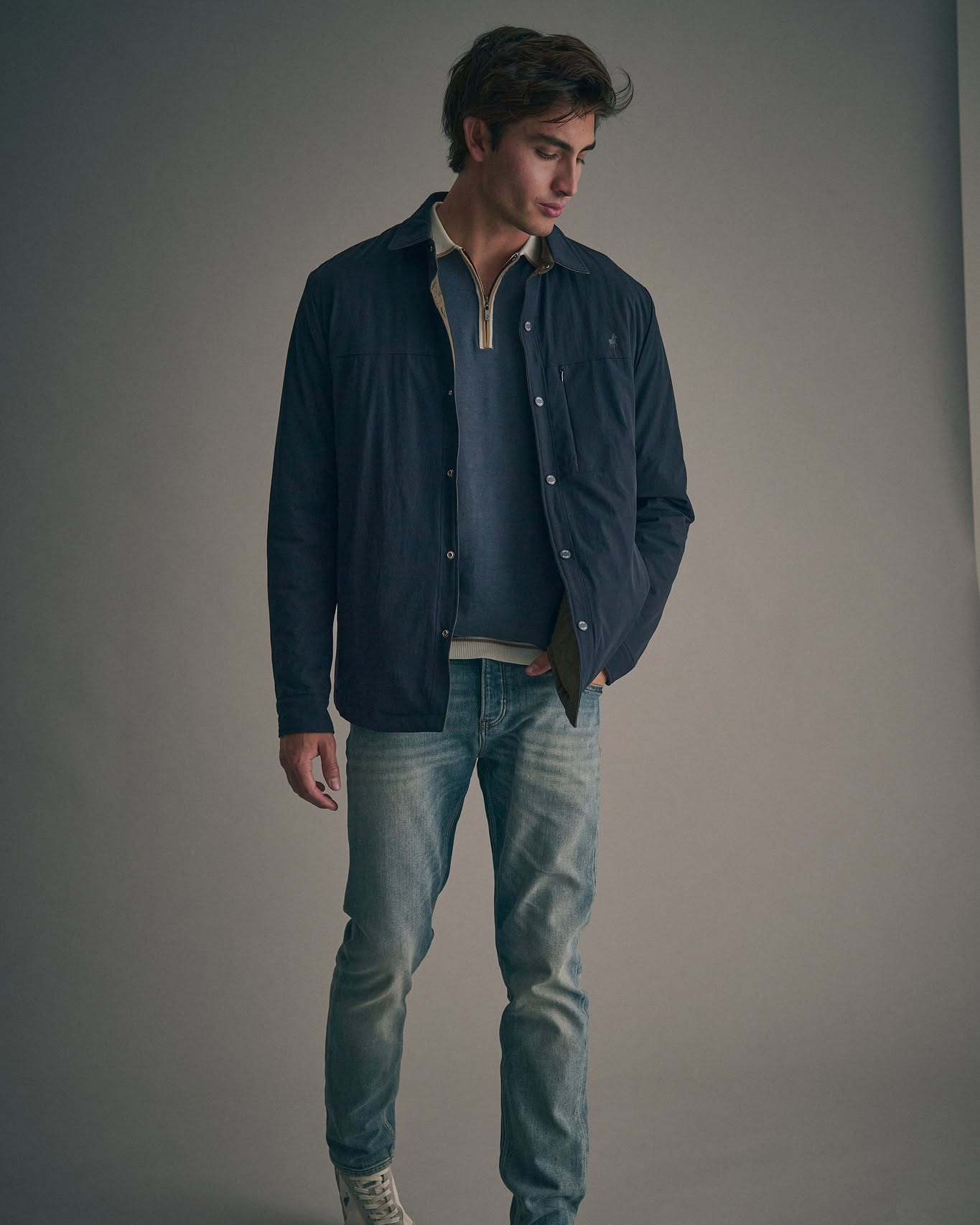 Light Padded Jacket in Navy