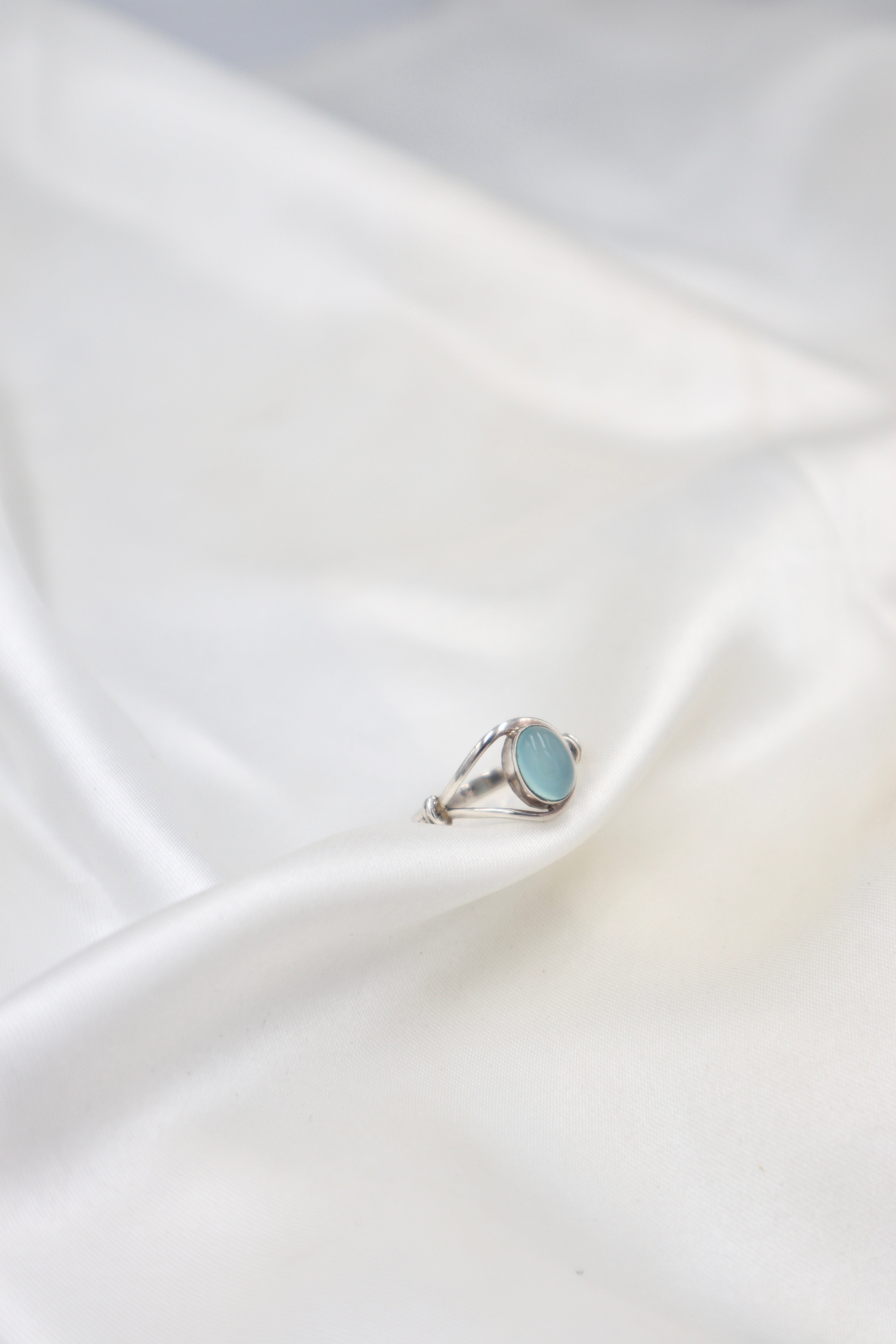 Sterling Silver 6/8 Blue Onyx Ring