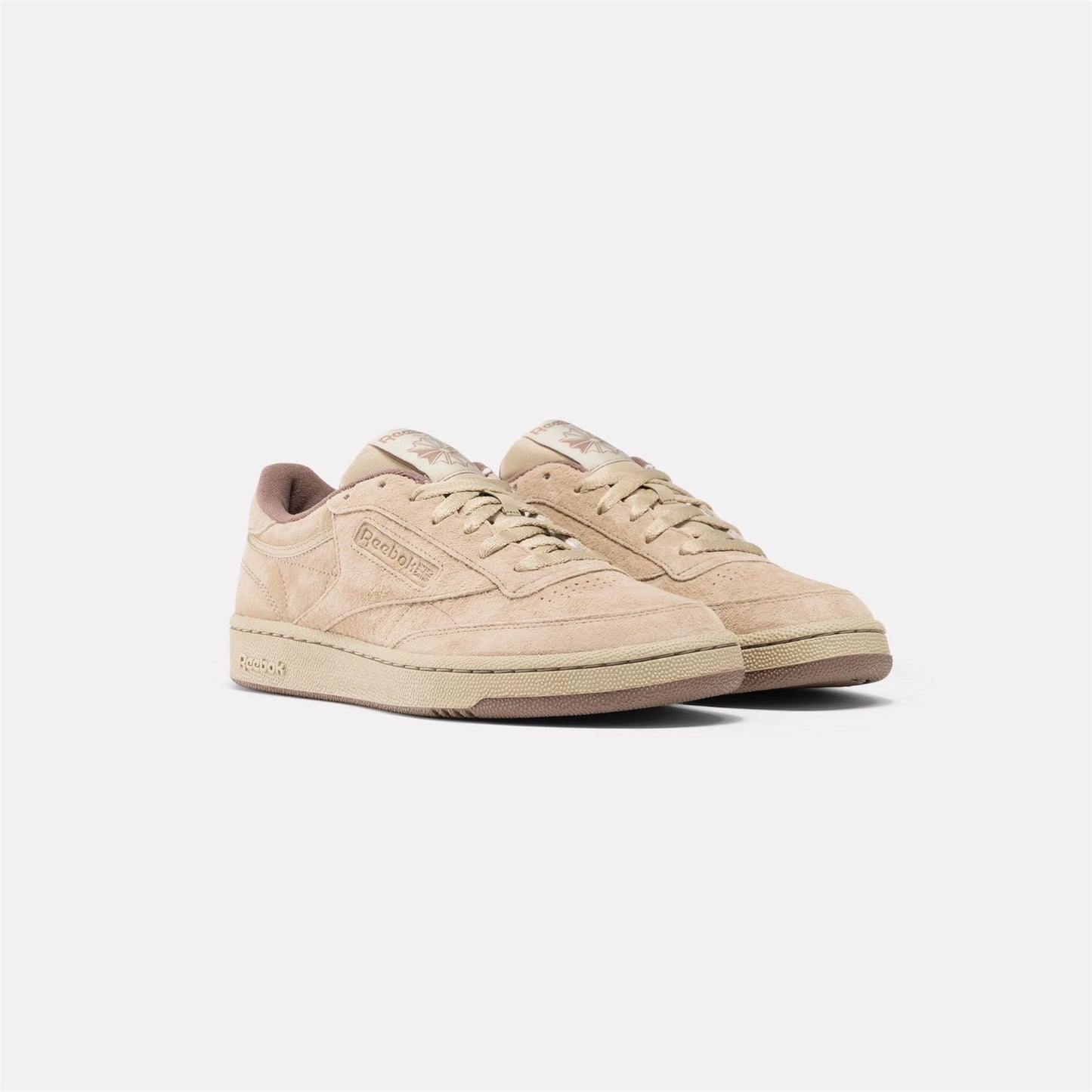 Club C 85 Suede Sneaker in Mushroom / Utility Brown