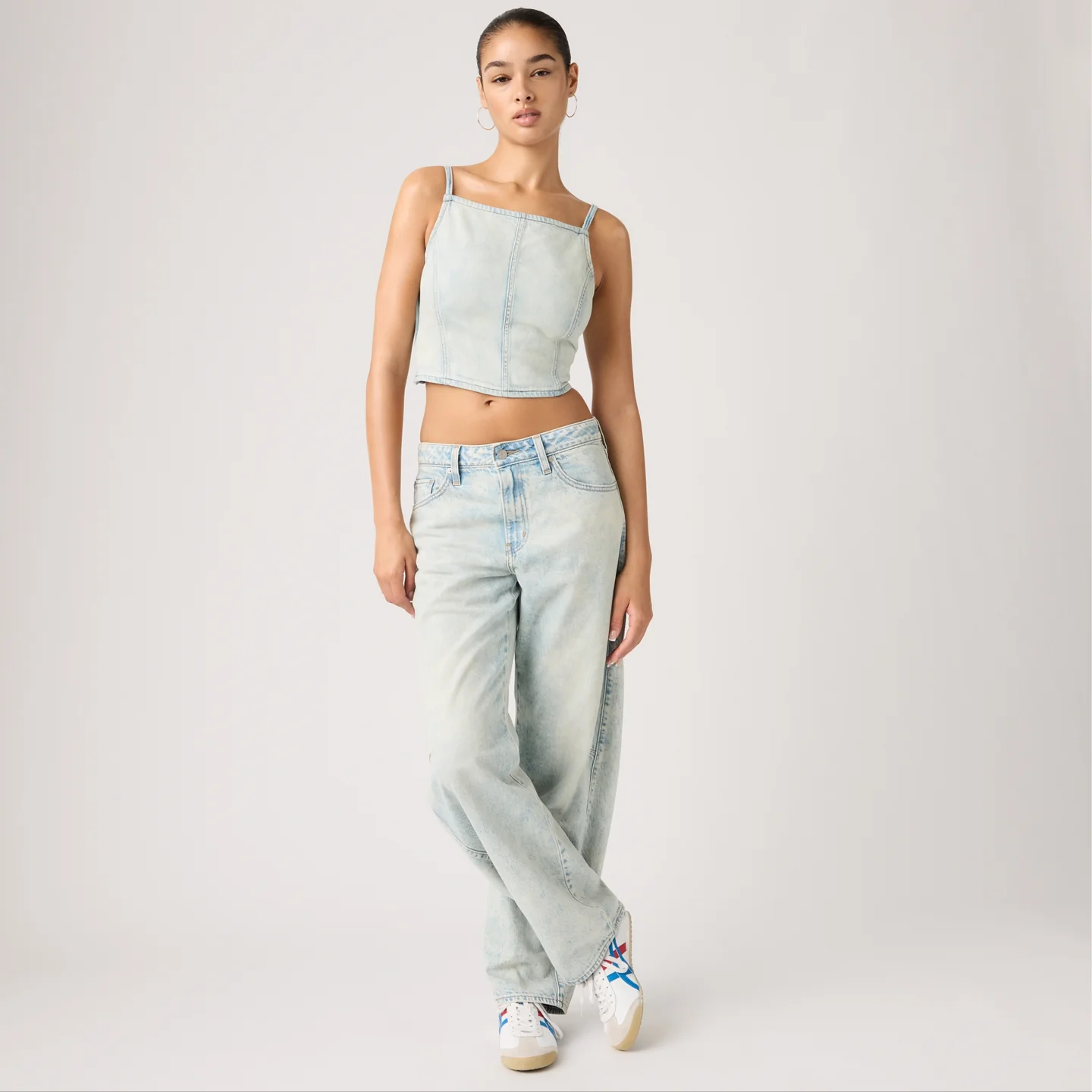 Baggy Dad Barrel Jeans in Cielito Lindo Acid