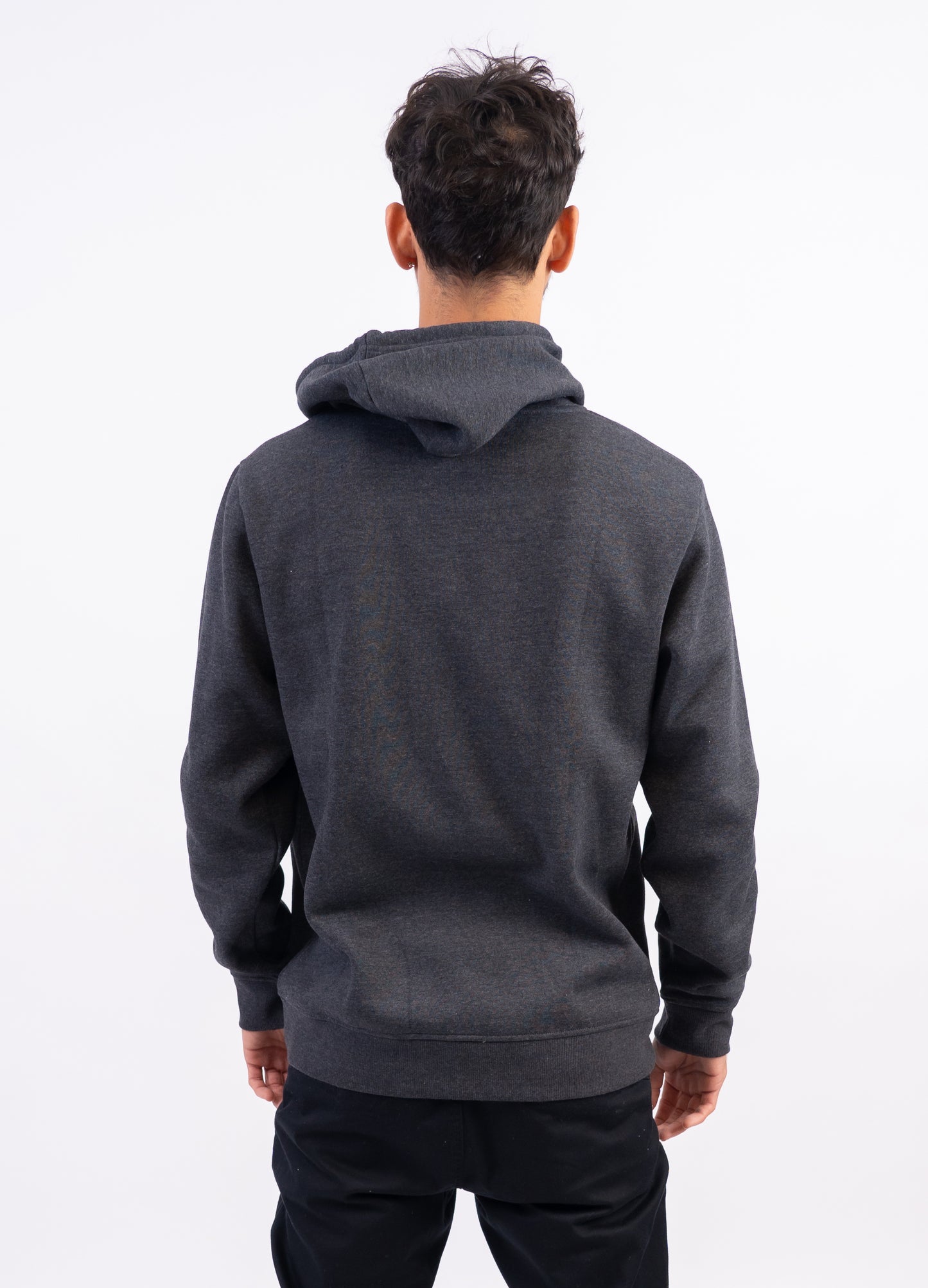 Foreman Fleece Hoodie in Heather Black