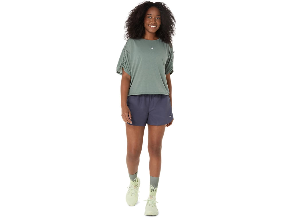 Nagino Run Adjustable 4in Shorts in Indigo Fog