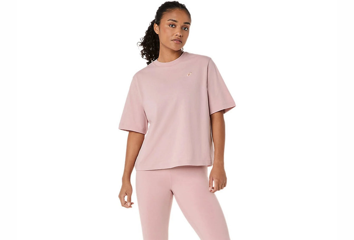 Spiral Embroidery Relaxed Tee in Morganite