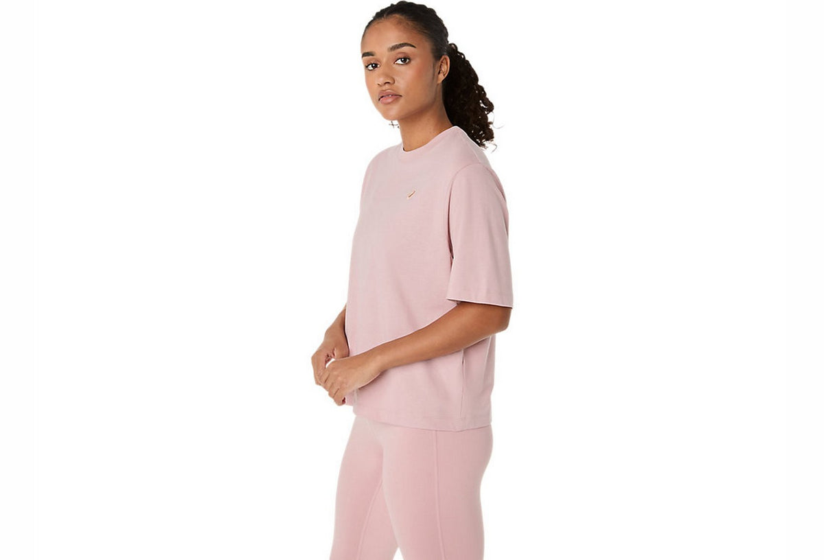 Spiral Embroidery Relaxed Tee in Morganite