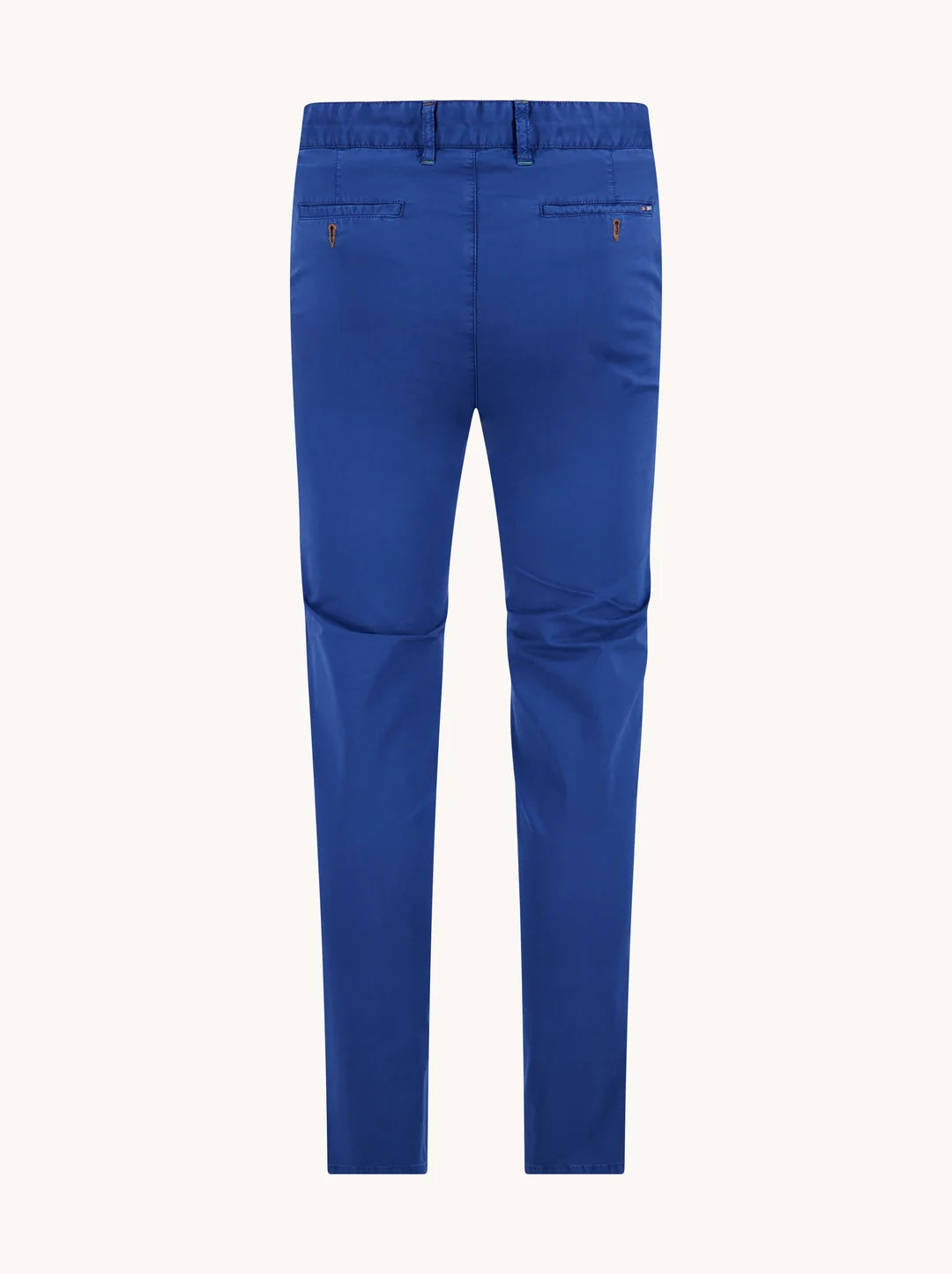 Cotton Blend Garment Dyed Chinos in Cobalt