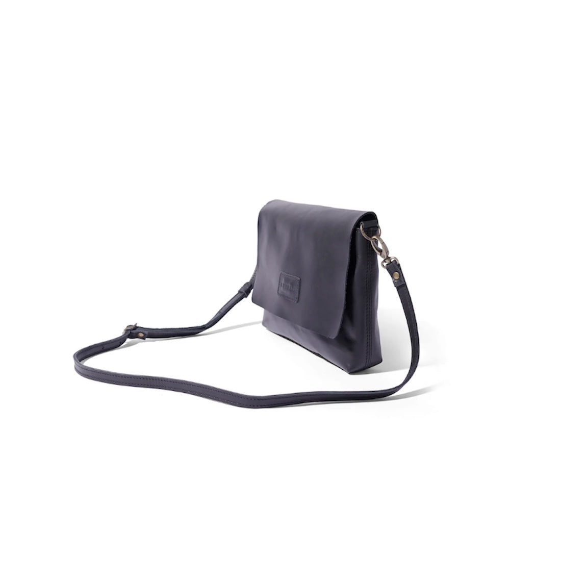 Jeanie XL Leather Crossbody in Black