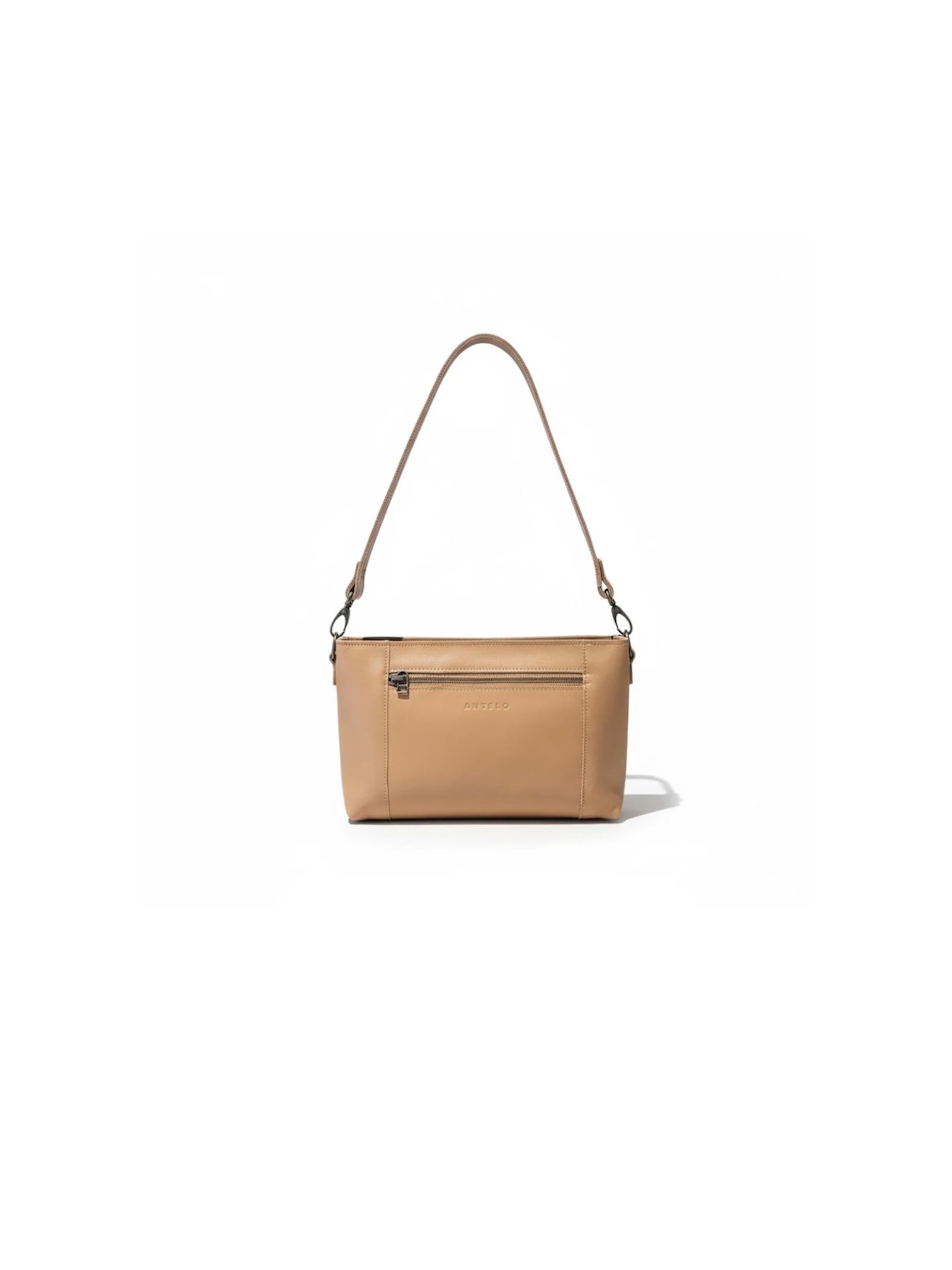 Margo Leather Crossbody + Shoulder Strap in Hazel