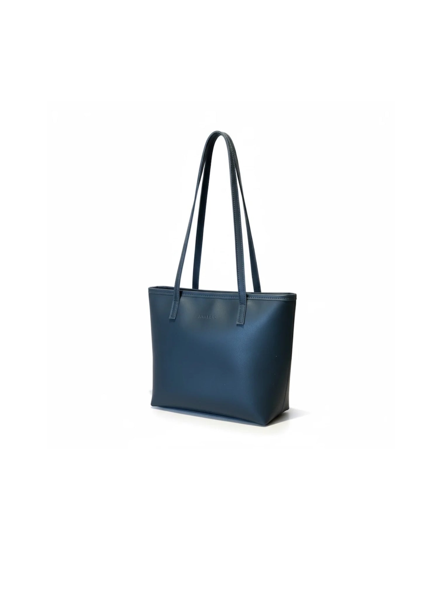 Mezzo Lined Leather Zip Tote in Vintage Indigo