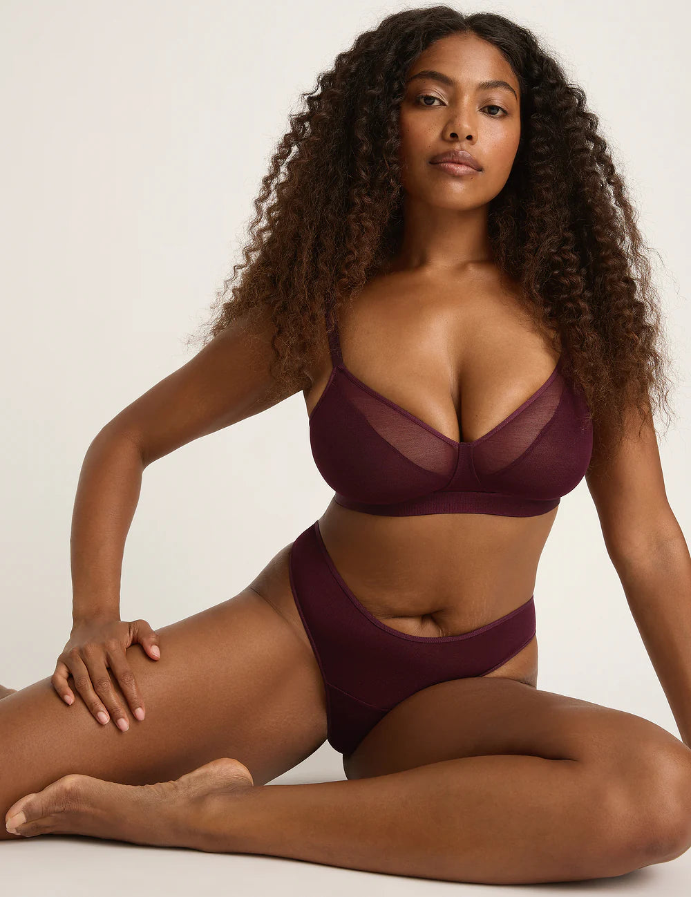 FreeMesh Full Bust Wireless Bra in Fig