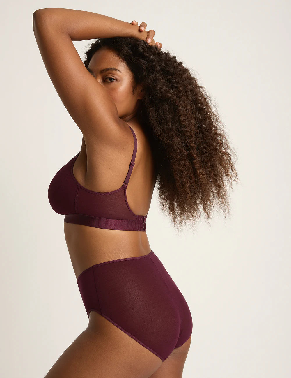 FreeMesh High Cut Full Briefs in Fig