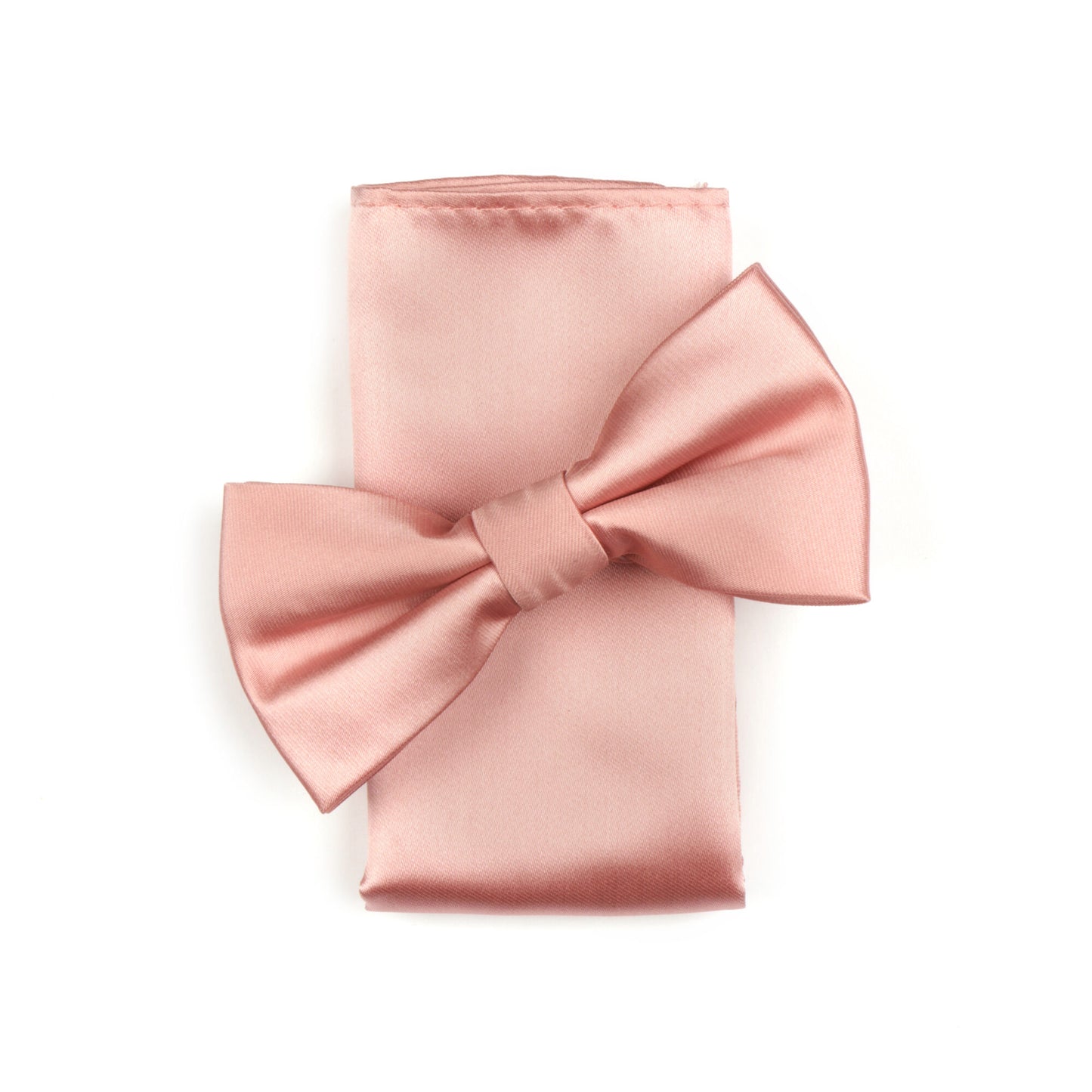 Bow Tie With Matching Pocket Square in Dusty Pink