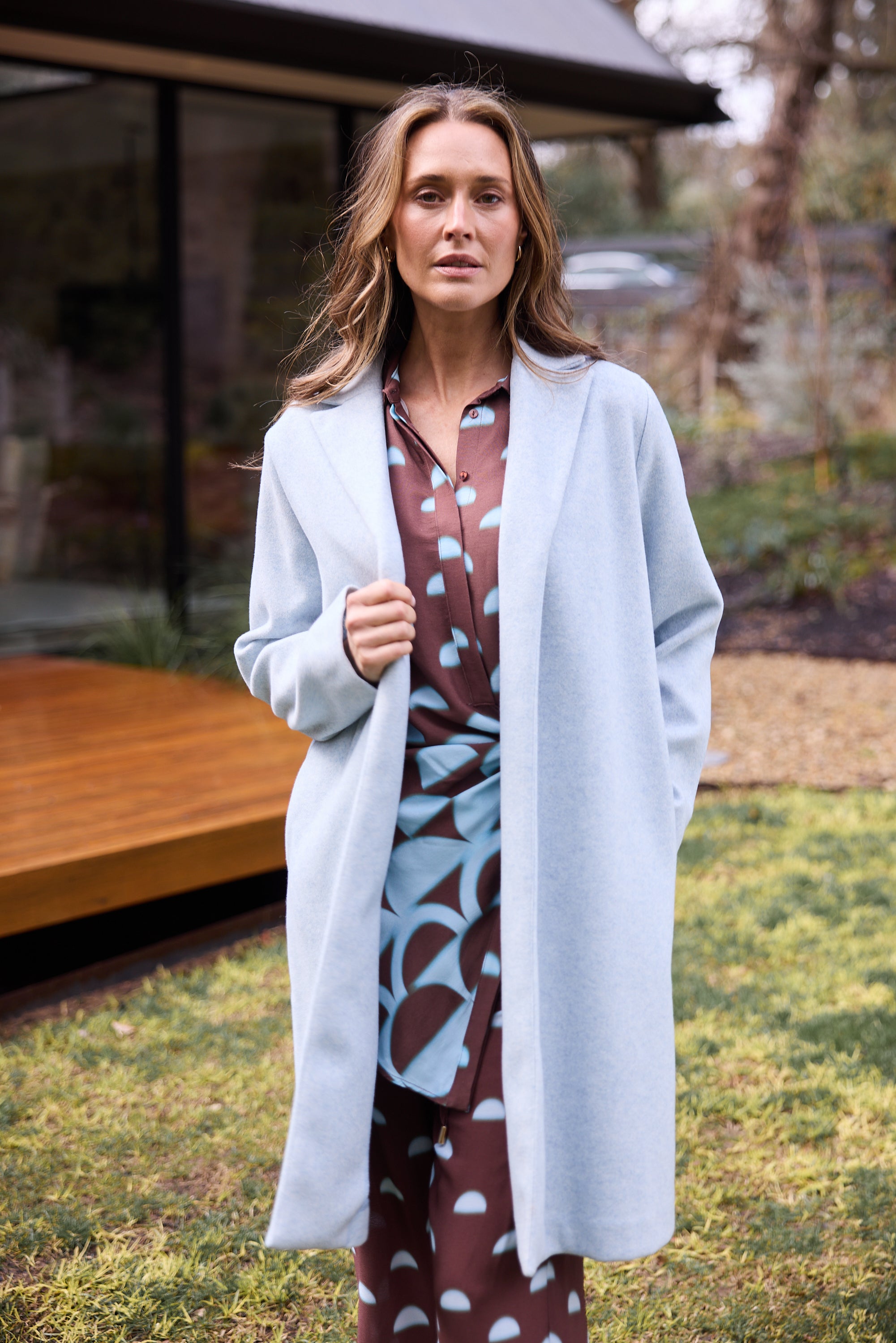 Bella Coat in Ice Blue Marl