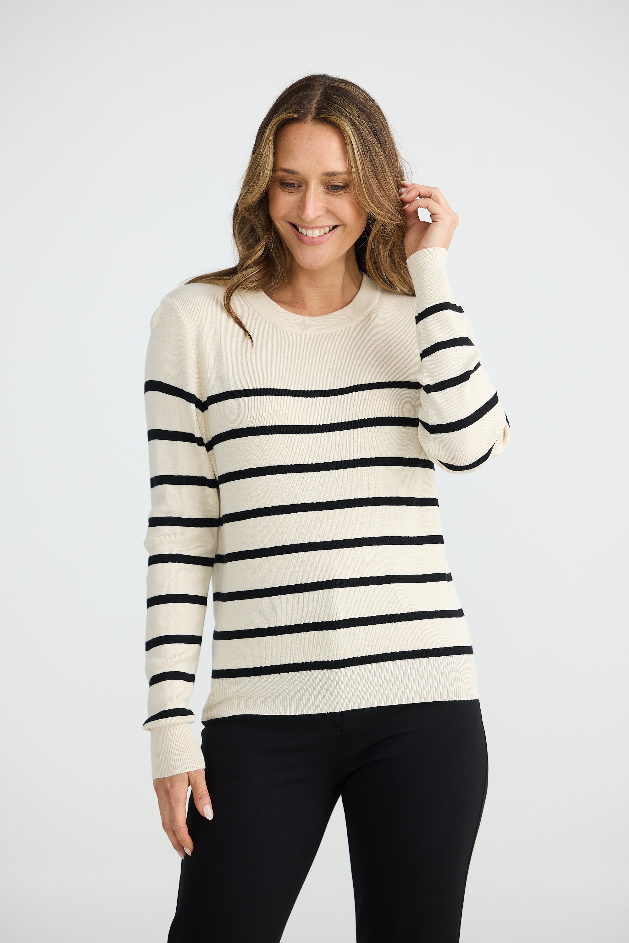 Cleo Knit in Oatmeal / Black