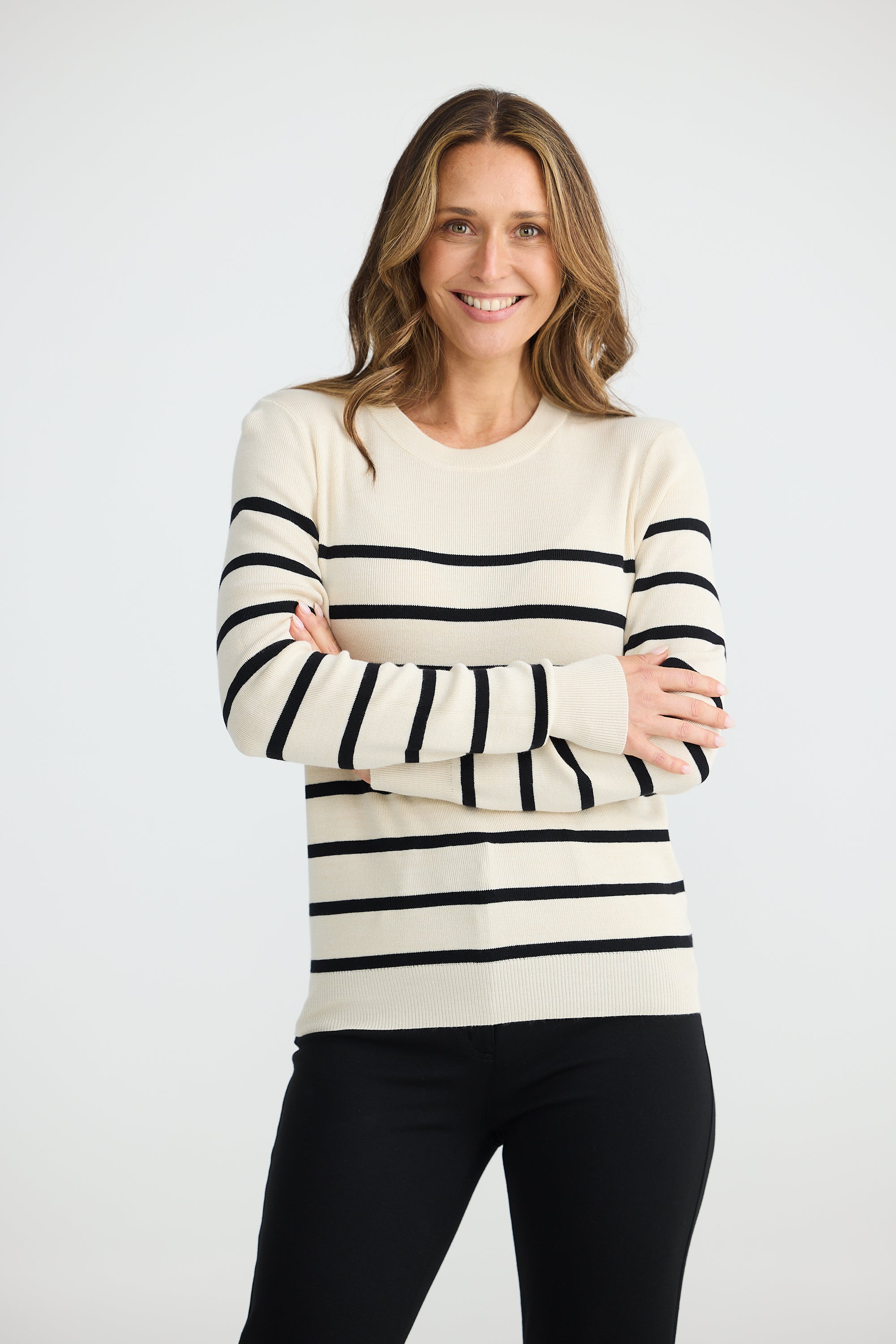 Cleo Knit in Oatmeal / Black