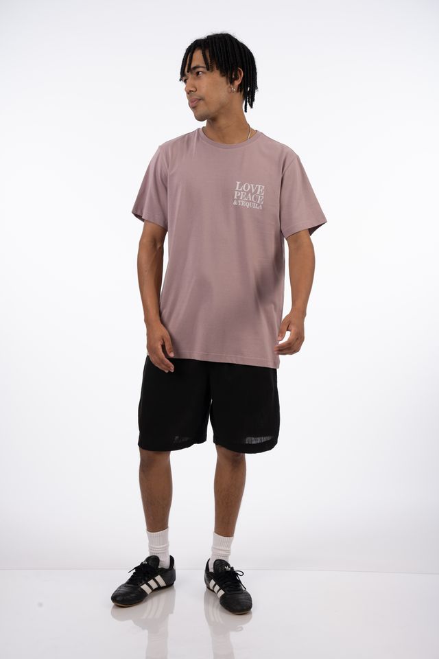 Love & Tequila SS Tee in Purple Chalk