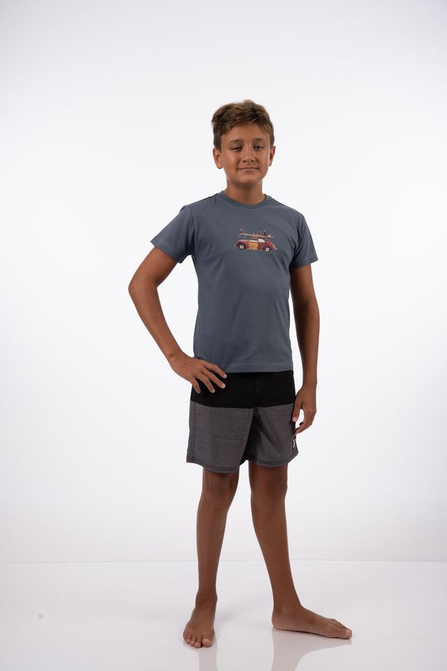 Kids Monkey Bug SS Tee in Granite Grey