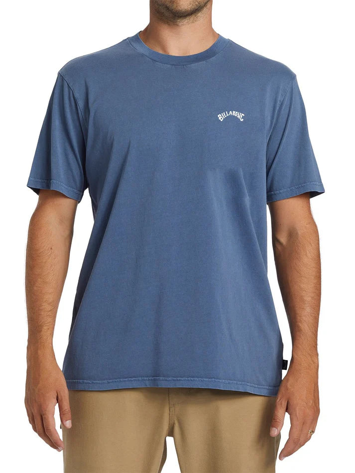 All Day Embroidered Tee in Ombre Blue