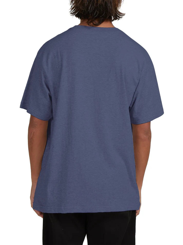 Arch Wave SS Tee in Slate Blue Melange