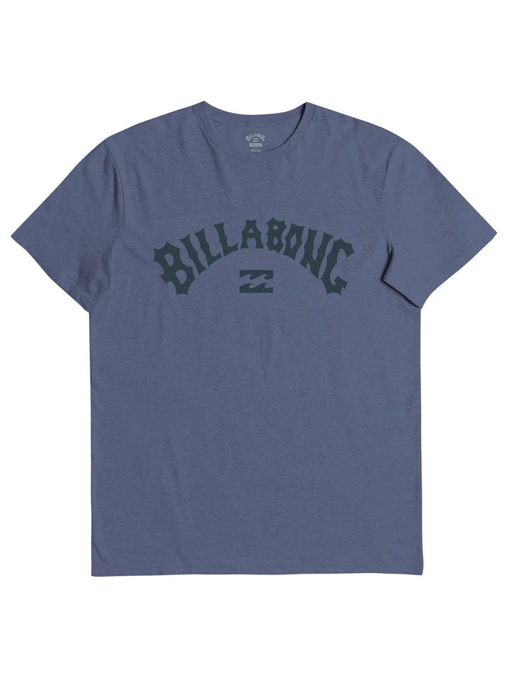 Arch Wave SS Tee in Slate Blue Melange