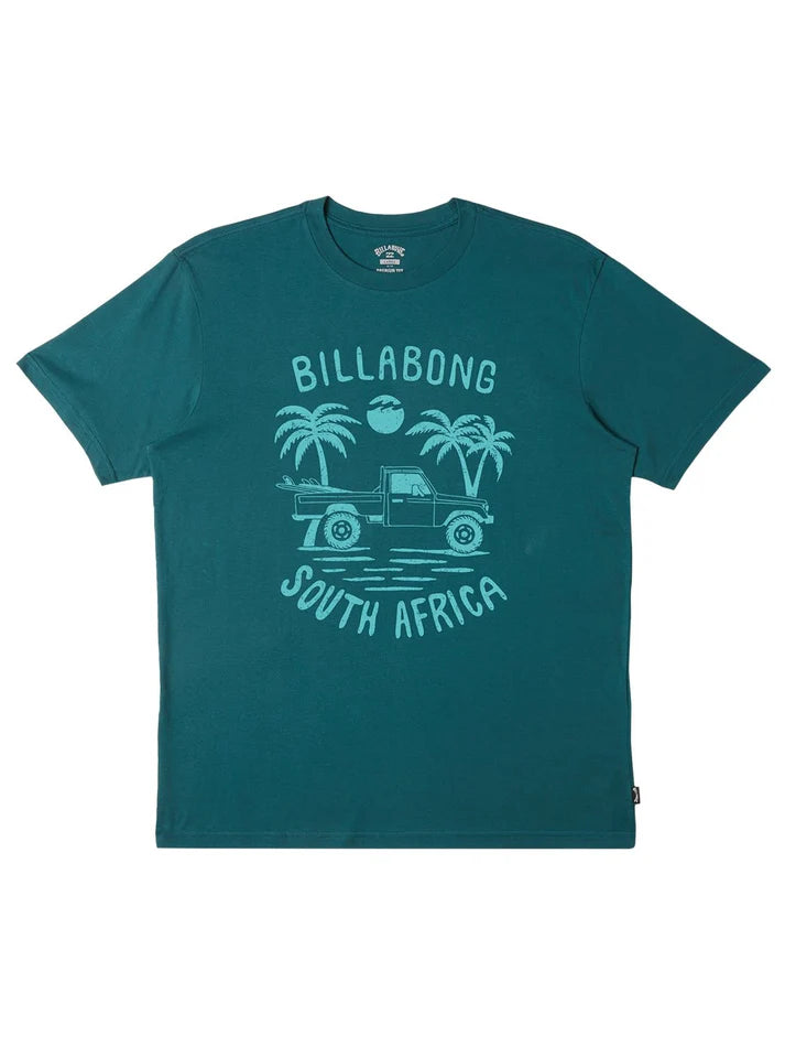 Boys Overland Surf SS Tee in Spruce Green