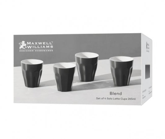 Blend Sala Set of 4 Latte Cups in Black