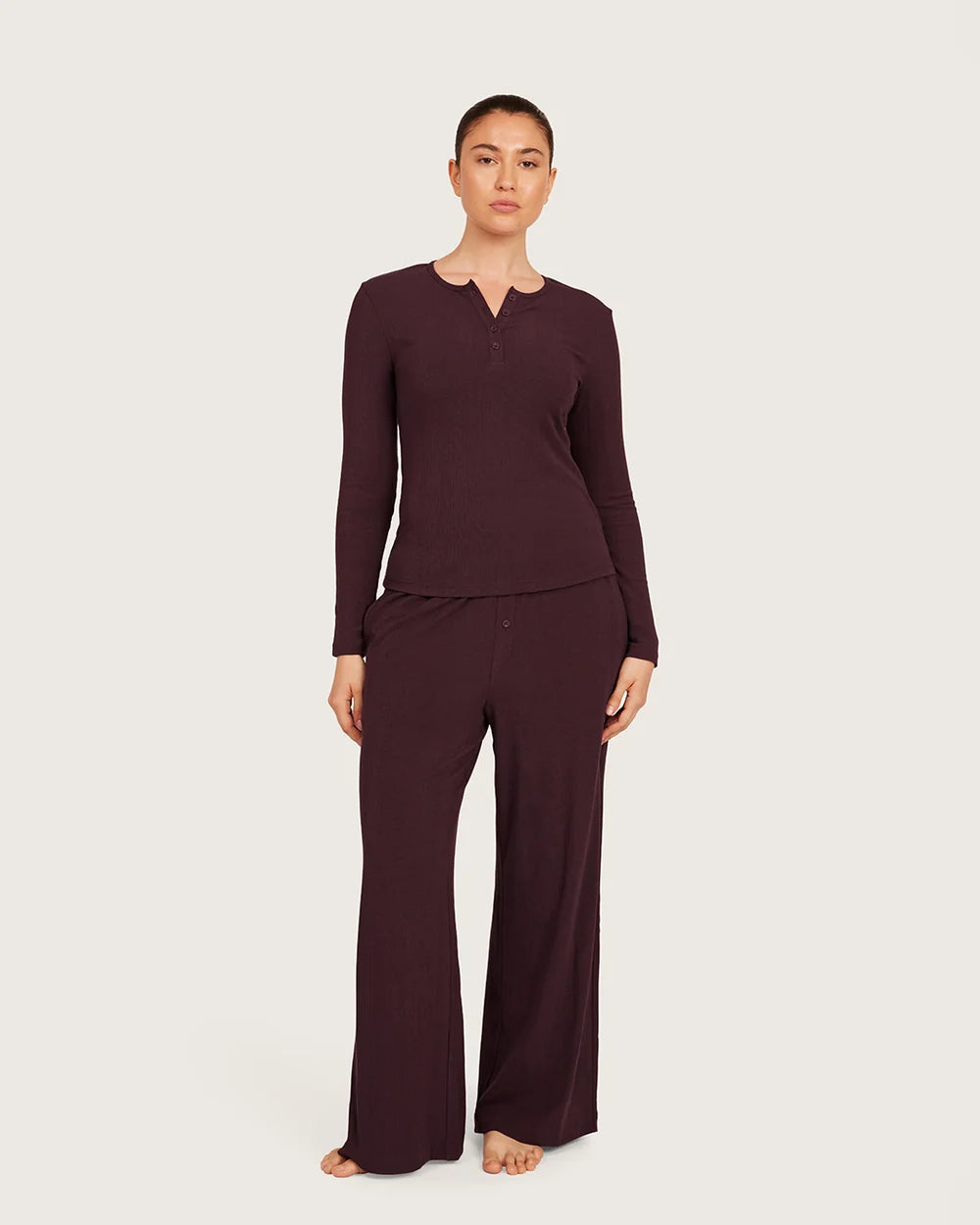 AiraRib Lounge Pants in Mulberry