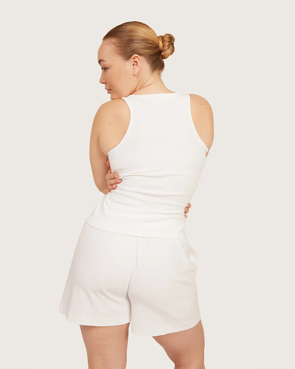 AiraRib Lounge Tank Top in Chalk