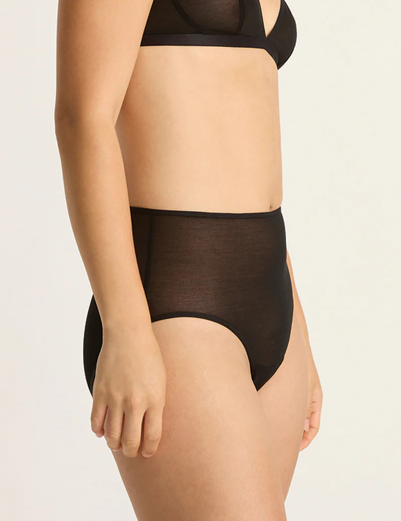 FreeMesh High Cut Full Briefs in Black