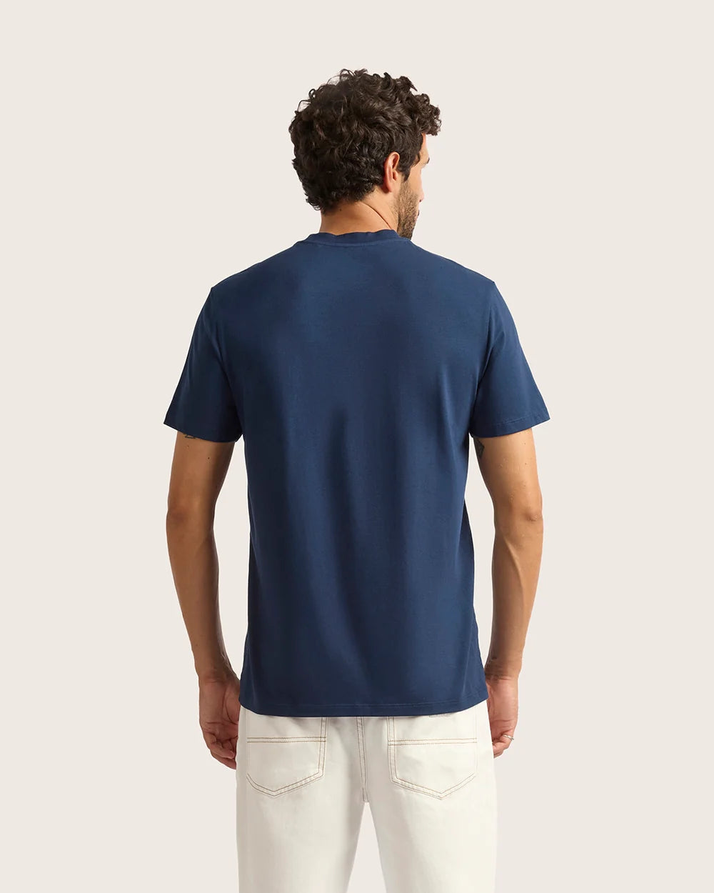 Classic Bamboo Crew Neck T-Shirt in Navy