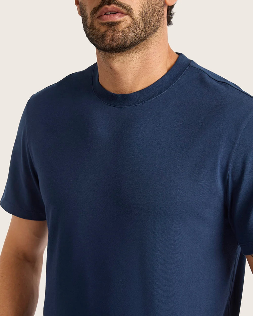 Classic Bamboo Crew Neck T-Shirt in Navy
