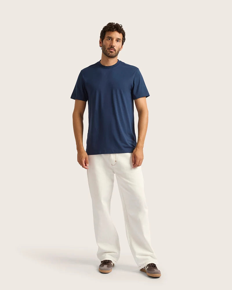 Classic Bamboo Crew Neck T-Shirt in Navy