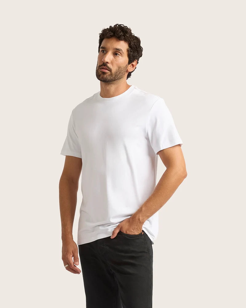 Classic Bamboo Crew Neck T-Shirt in White