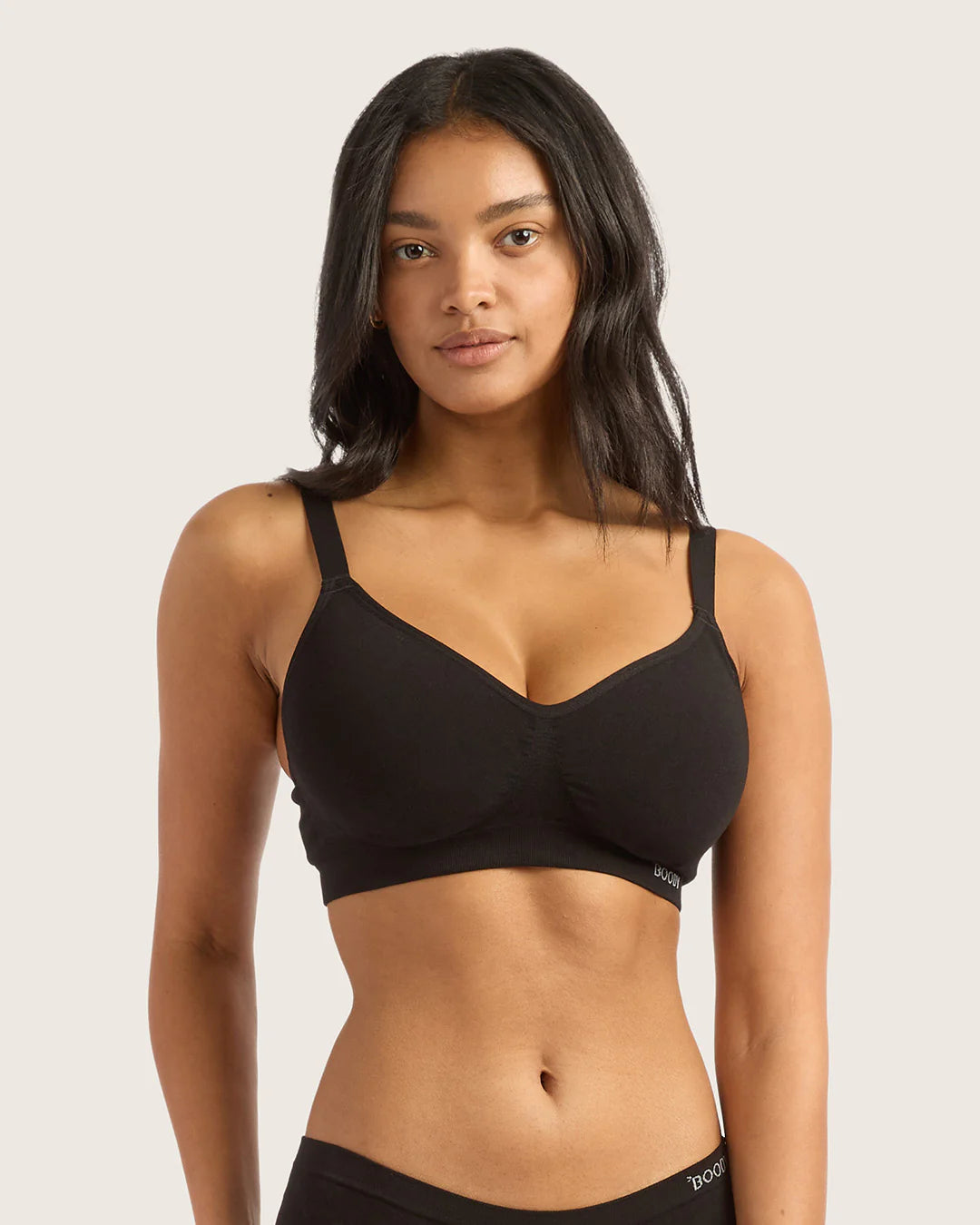 Wireless Full Bust T-Shirt Bra in Black